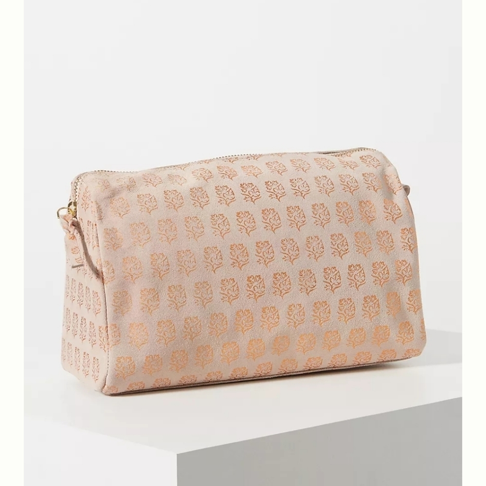 Anthropologie x Llani Alana suede pouch - lavender